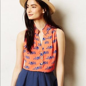 Anthropologie Maeve “Octopus Fitz” Top SZ 4